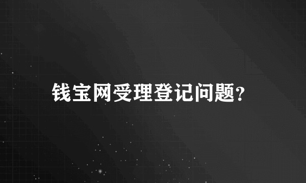 钱宝网受理登记问题?