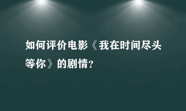 如何评价电影《我在时间尽头等你》的剧情？